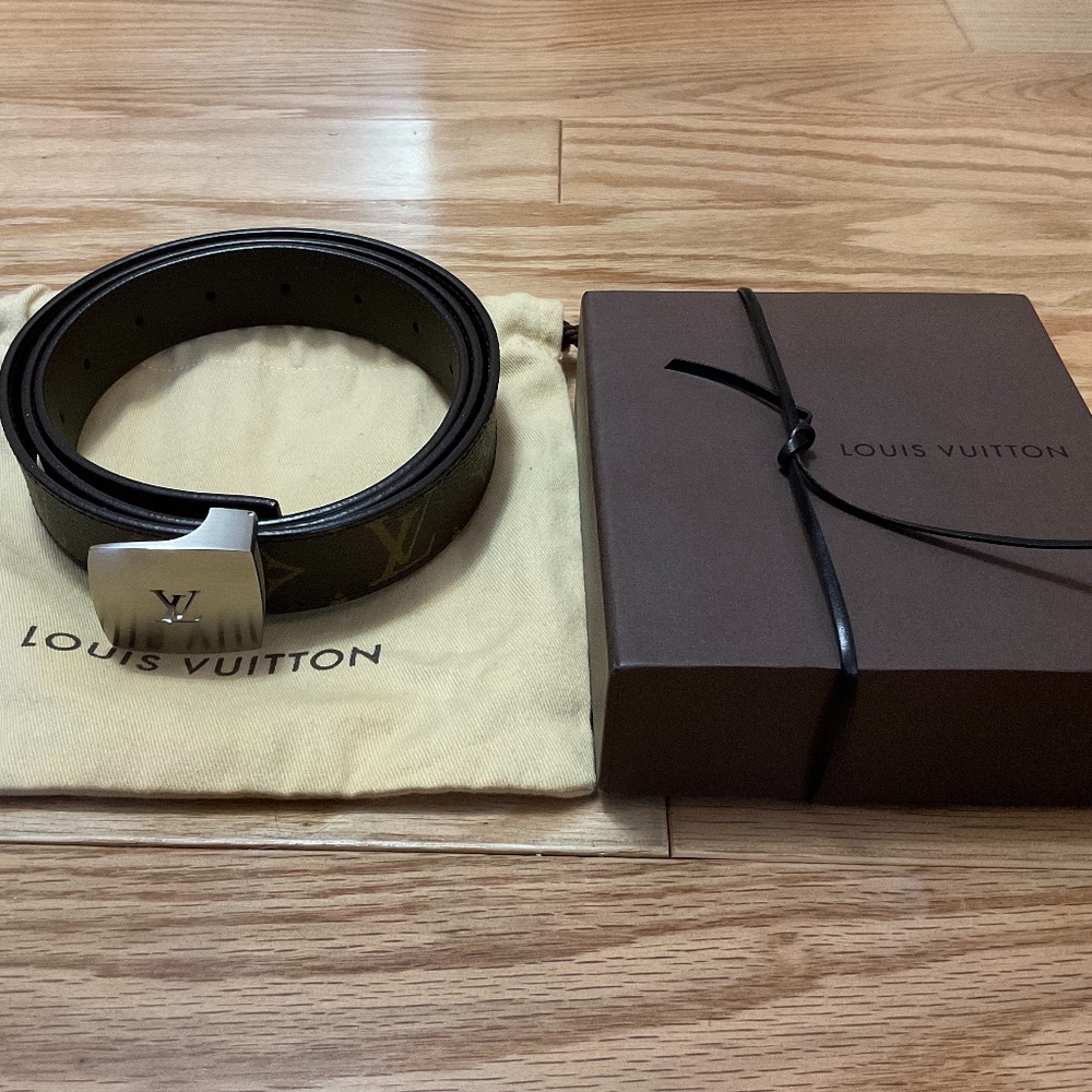 Authentic Men’s Louis Vuitton Monogram Belt
